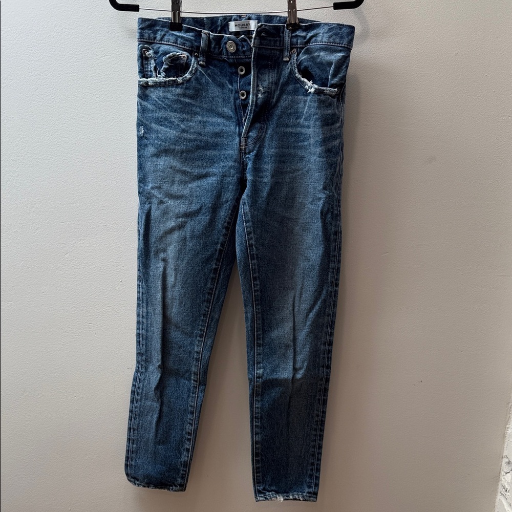 Moussy Dark Blue Cropped Jeans